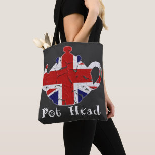 Lungny British Tekanna Pot Head Distress Tygkasse