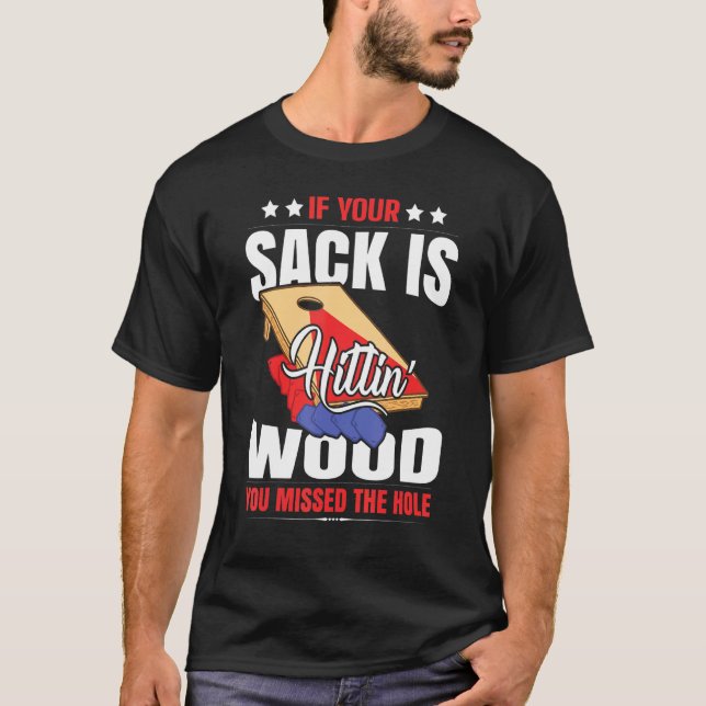 Lungny Cornhole som säger Bean Bag Cornhole Tourna T Shirt (Framsida)