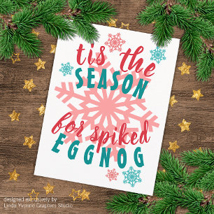 Lungny December Winter Season Eggnog Quote Ord Vykort