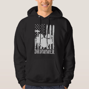 Lungny Drummer Art För manar Women Drum Set Drummi Hoodie