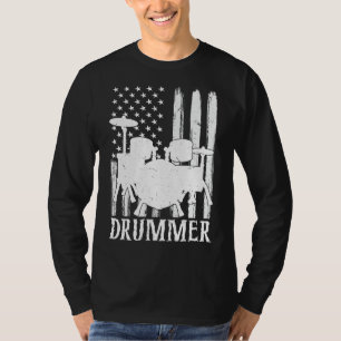 Lungny Drummer Art För manar Women Drum Set Drummi T Shirt