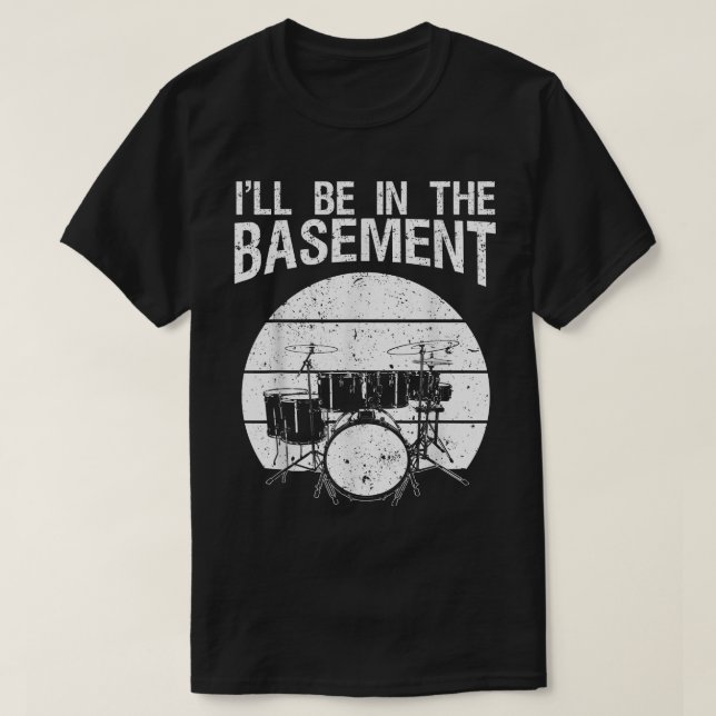 Lungny Drummer Art För manar Women Drum Set Drummi T Shirt (Design framsida)