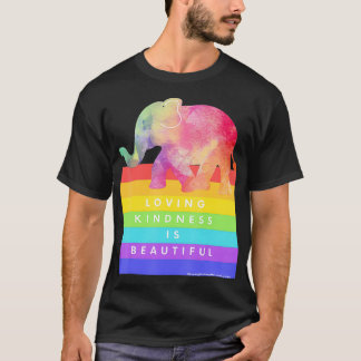 Lungny Elephants Bevackra Rainbow Loving Kindness T Shirt