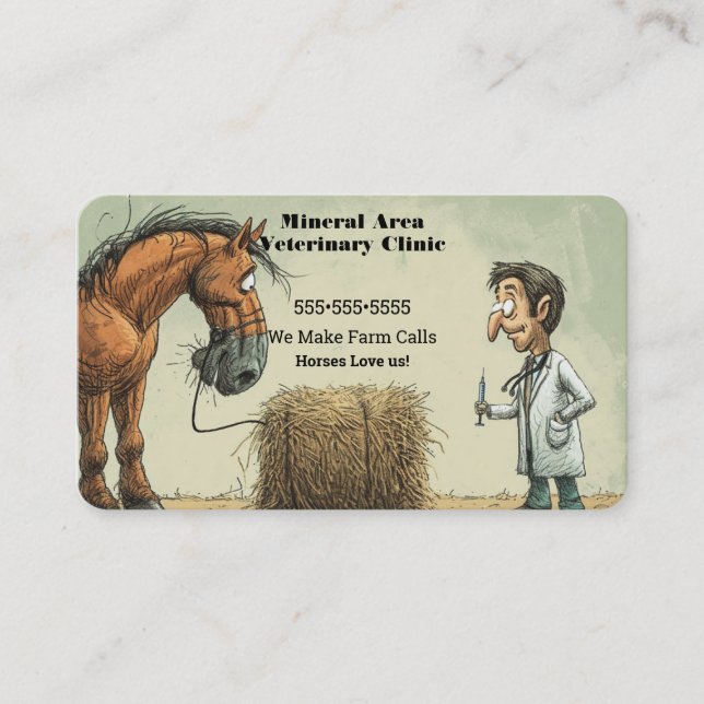 Lungny Equine Veterinary Affärskort Visitkort (Framsida)