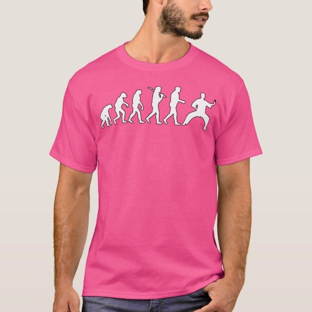 Lungny evolution of Man - Taekwondo - Karate T Shirt (Framsida)