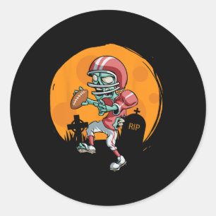 Lungny Football Zombie Player Halloween Football S Runt Klistermärke