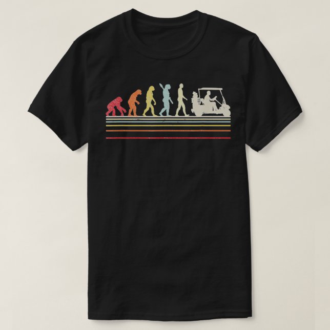 Lungny Golf Retro Stil, människans utveckling T Shirt (Design framsida)