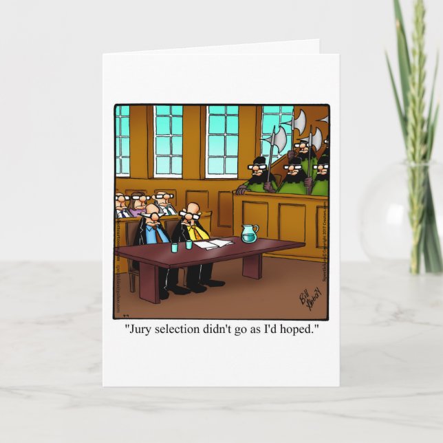Lungny Lawyer Humor Blank Greeting Card Kort (Framsida)