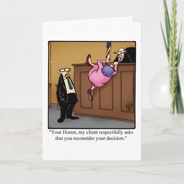 Lungny Lawyer Humor Blank Greeting Card Kort (Framsida)