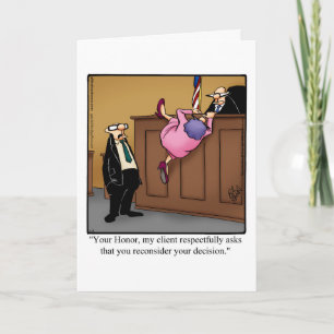 Lungny Lawyer Humor Blank Greeting Card Kort