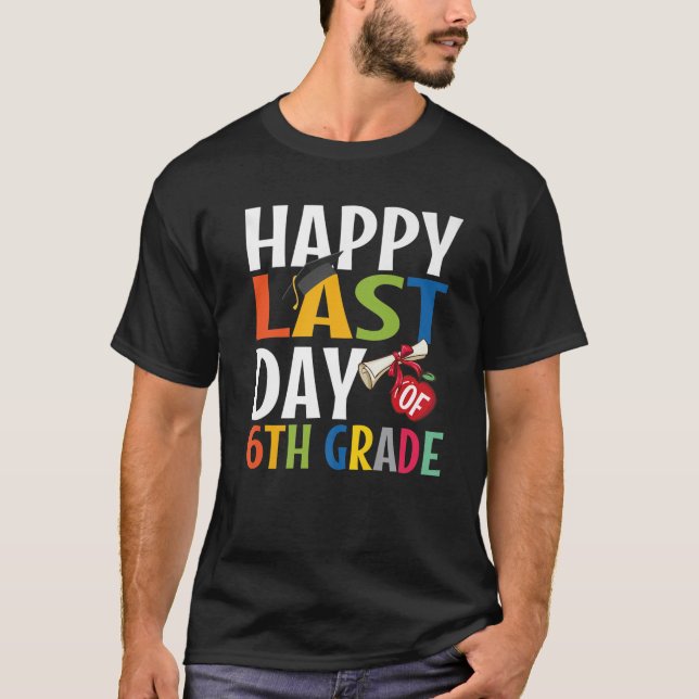 Lungny Lycklig förra dagen, 6e Klass Kid Student T Shirt (Framsida)