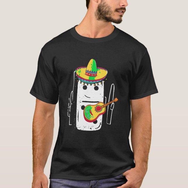 Lungny Mexikansk Domino Bones Domino Player T Shir Shirt (Framsida)