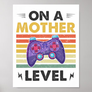 Lungny Mors dag Gamer Mamma på en Mor-nivå upp G Poster