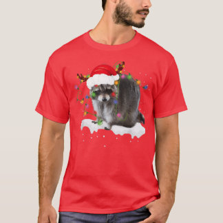 Lungny Santa Raccoon Animal jul Ljus Älskare T Shirt
