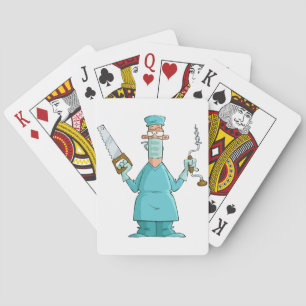Lungny Surgeon Tecknad Superskoj Medical Humor Casinokort