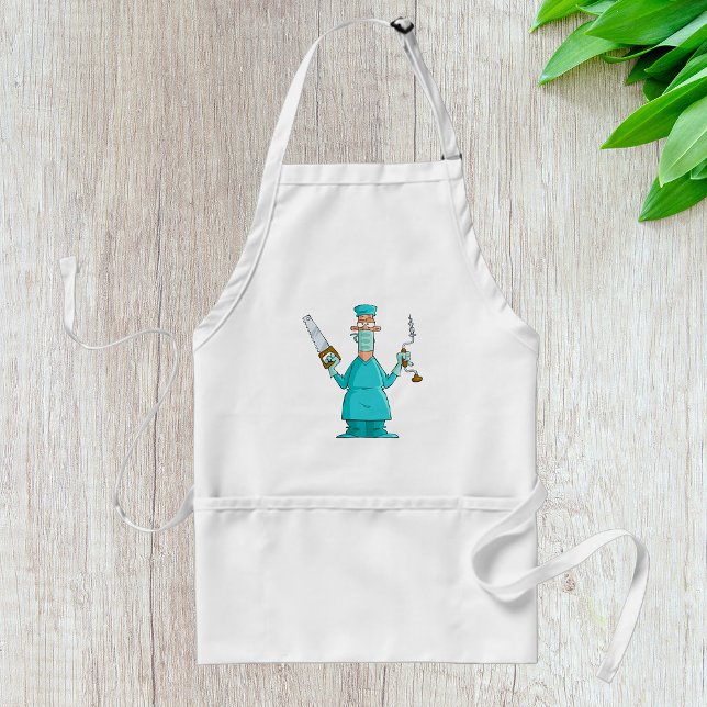 Lungny Surgeon Tecknad Superskoj Medical Humor Förkläde (Skapare uppladdad)