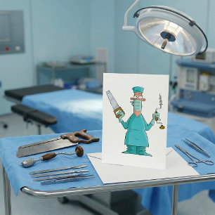 Lungny Surgeon Tecknad Superskoj Medical Humor Inbjudningar