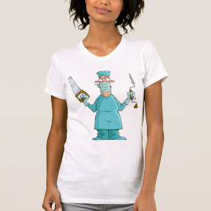 Lungny Surgeon Tecknad Superskoj Medical Humor T Shirt