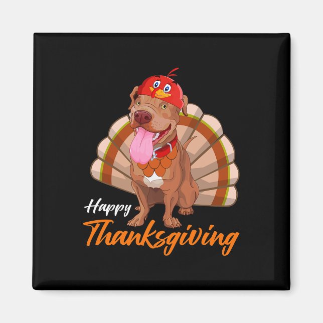 Lungny Turkiet Pitbull Hund Maple Löv Fall Vibes T Magnet (Framsidan)