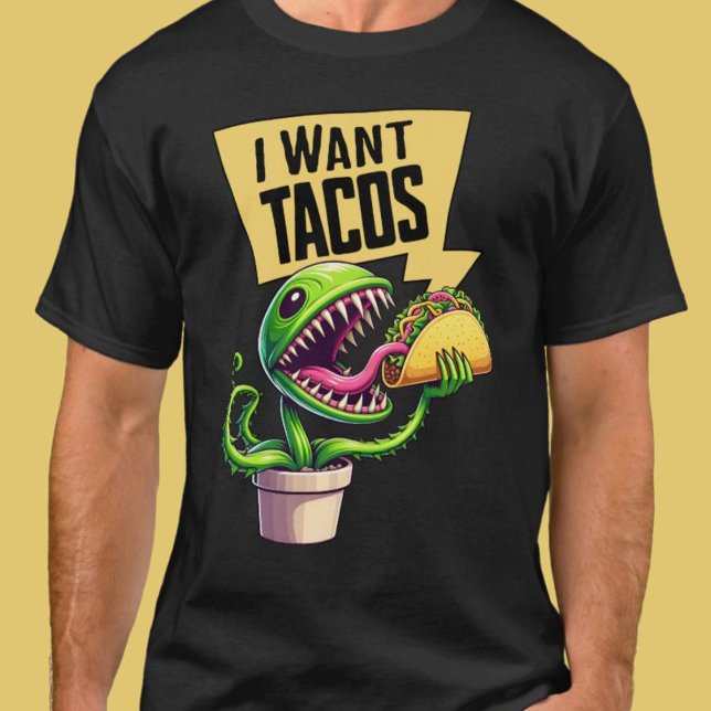 Lungny Venus Fly Trap Wants a Taco T Shirt (Funny Venus Fly Trap Wants a Taco T-Shirt)