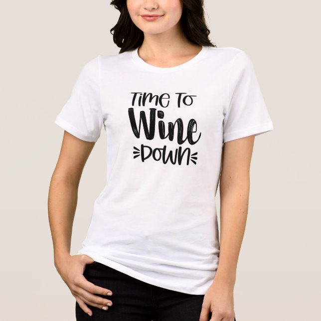 Lungny Vin Puns humor, tid till Vin Ned Shirt T (Framsida)