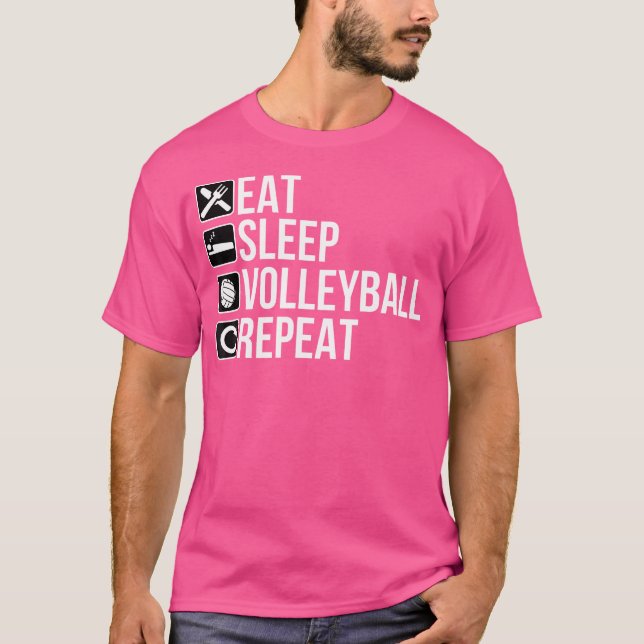 Lungny Volleyball Player - Ät Volleyball-viloläge T Shirt (Framsida)