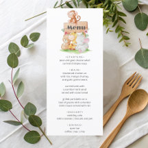 Lungny Woodland Animals Baby Showe Party Menu