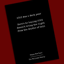 Lungnyår svart julkort