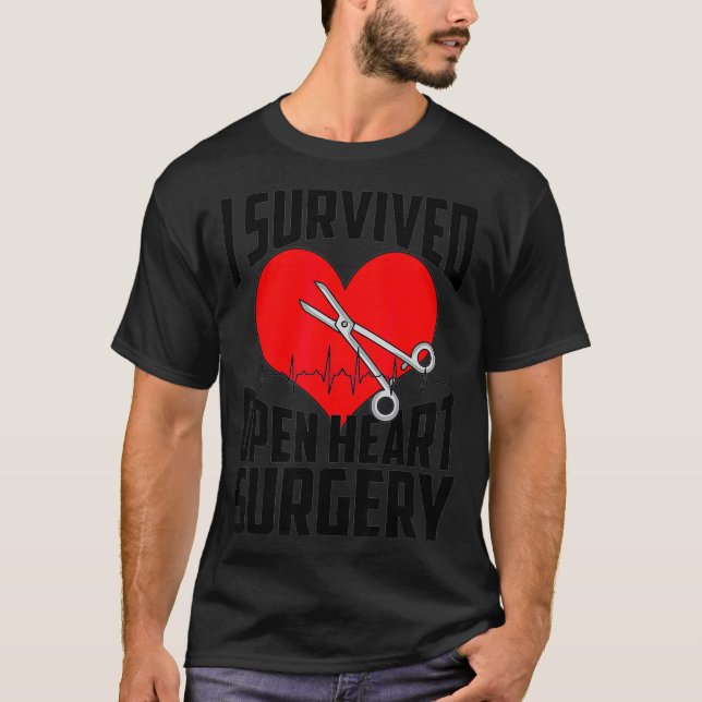 Lungnyck Open Heart Surgery Gift Manar Coola Överl T Shirt (Framsida)