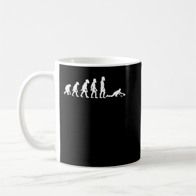 Lungnyj Human Curling Evolution Stone Sten Curler  Kaffemugg (Vänster)