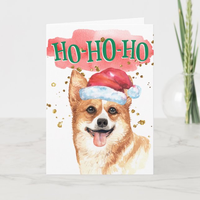 Lungnyssnuschkorgi Santa hatyappy howlidays Helgkort (Framsida)