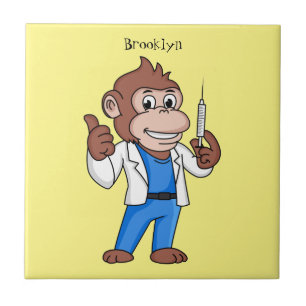 Lungorangutan tecknad doktor kakelplatta