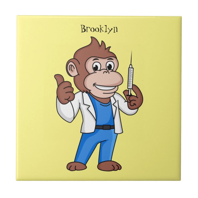 Lungorangutan tecknad doktor kakelplatta (Framsidan)