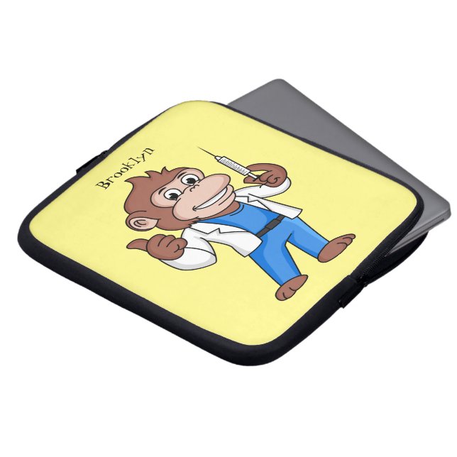Lungorangutan tecknad doktor laptop fodral (Framsida topp)