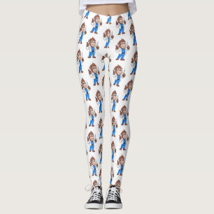 Lungorangutan tecknad doktor leggings