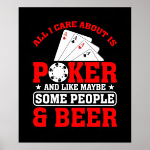 Lungpoker folk öl ord art poster