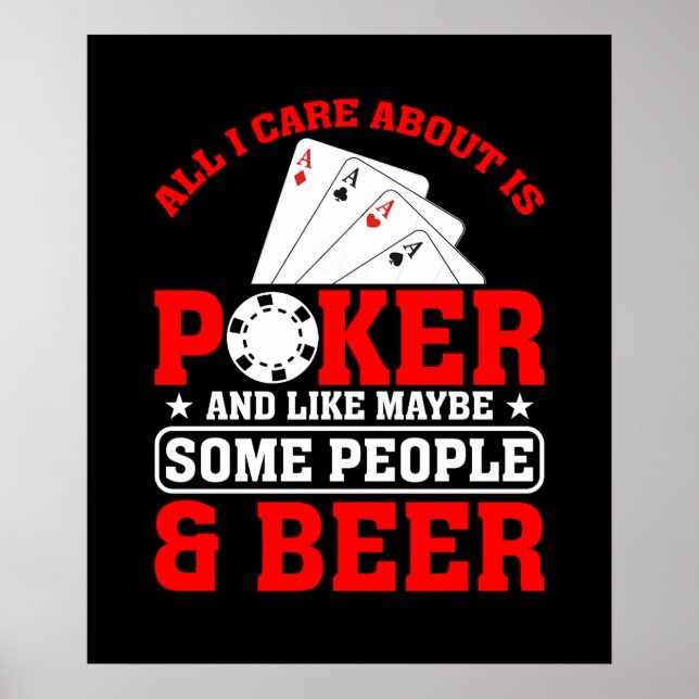 Lungpoker folk öl ord art poster (Framsidan)