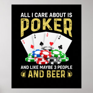Lungpoker folk öl ord art poster