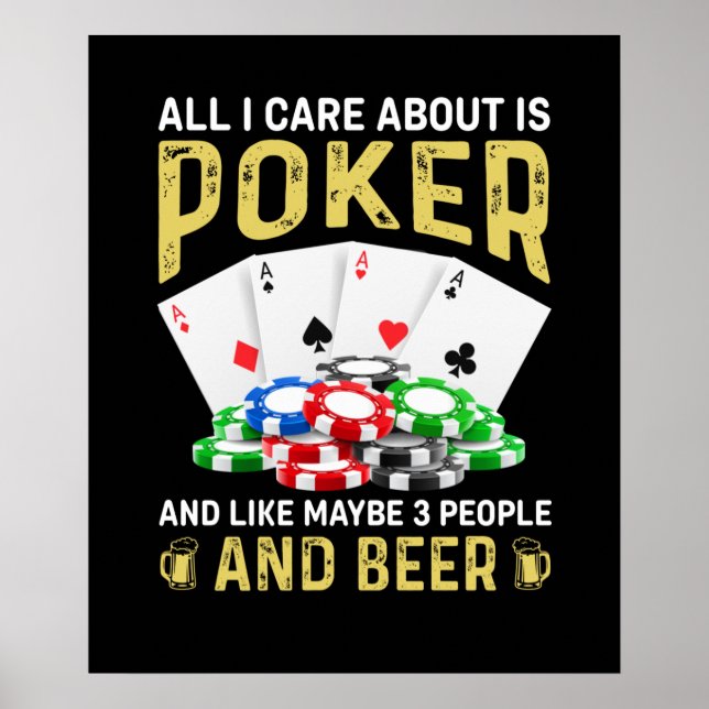 Lungpoker folk öl ord art poster (Framsidan)