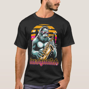 Lungpun Saxsquatch bigfoot saxophone player jazz T Shirt