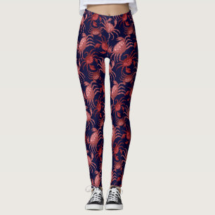 Lungrödkrabba, Kräftor Nautical Ocean  Leggings