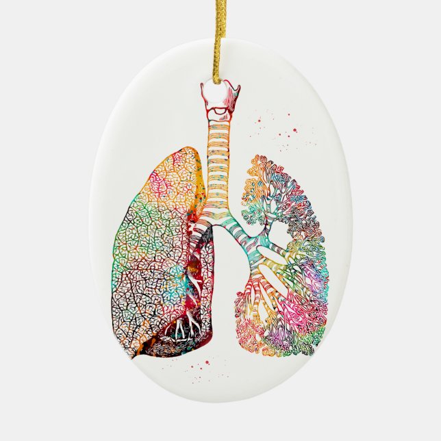 Lungs Art Julgransprydnad Keramik (Framsidan)