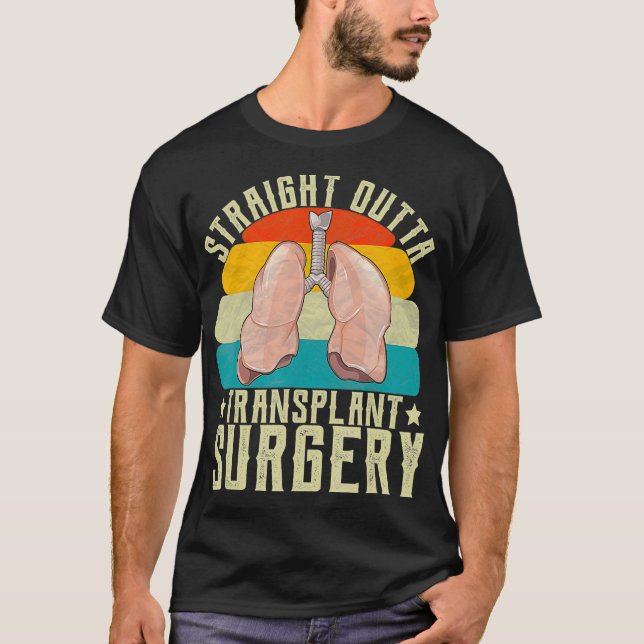 Lungs Raka Outta Transplant Survivor T Shirt (Framsida)