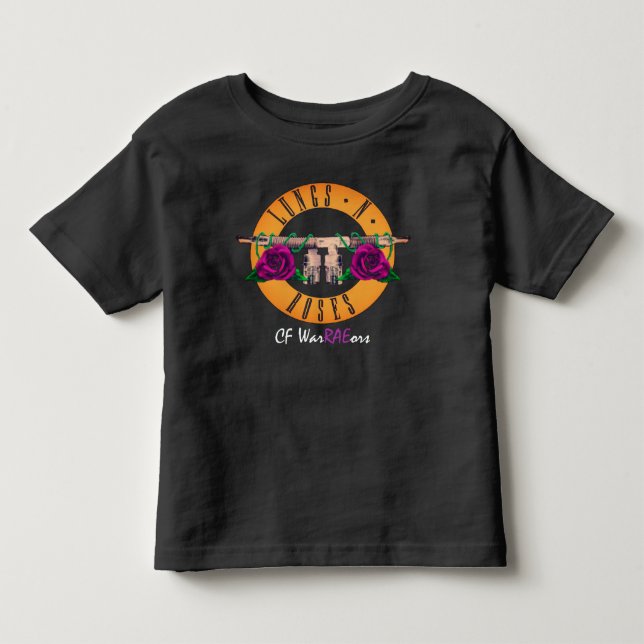 Lungs & Rosor Småbarn Shirt Cystic Fibrosis T Shirt (Framsida)