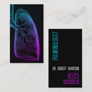 Lungsjukdom Doktor Simple Black Visitkort