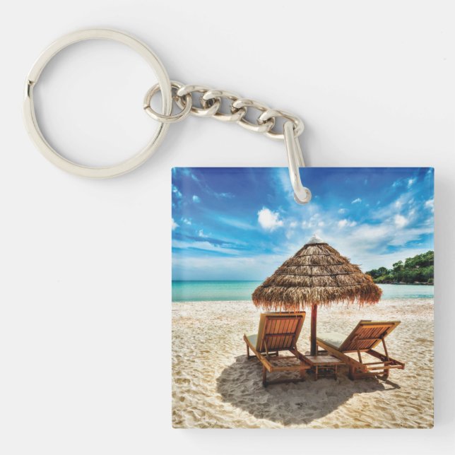 Lungstolar på stranden dekorativ kudde (Framsidan)