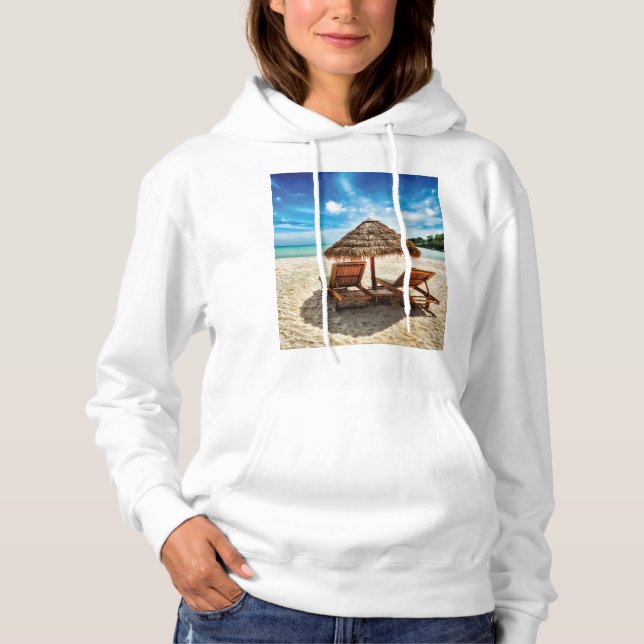 Lungstolar på stranden dekorativ kudde t shirt (Framsida)