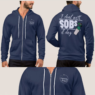 Lungt andningsbehandlare 2 Sided Typography SOB T Shirt