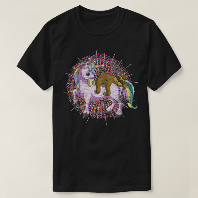 Lungt Animal Sloth Sleeping Magic Creature Unico T Shirt (Design framsida)