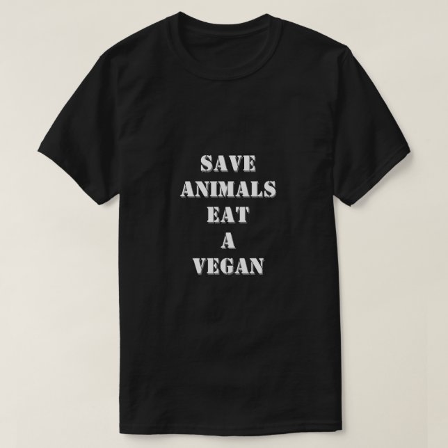 Lungt humous vegan-citat t shirt (Design framsida)